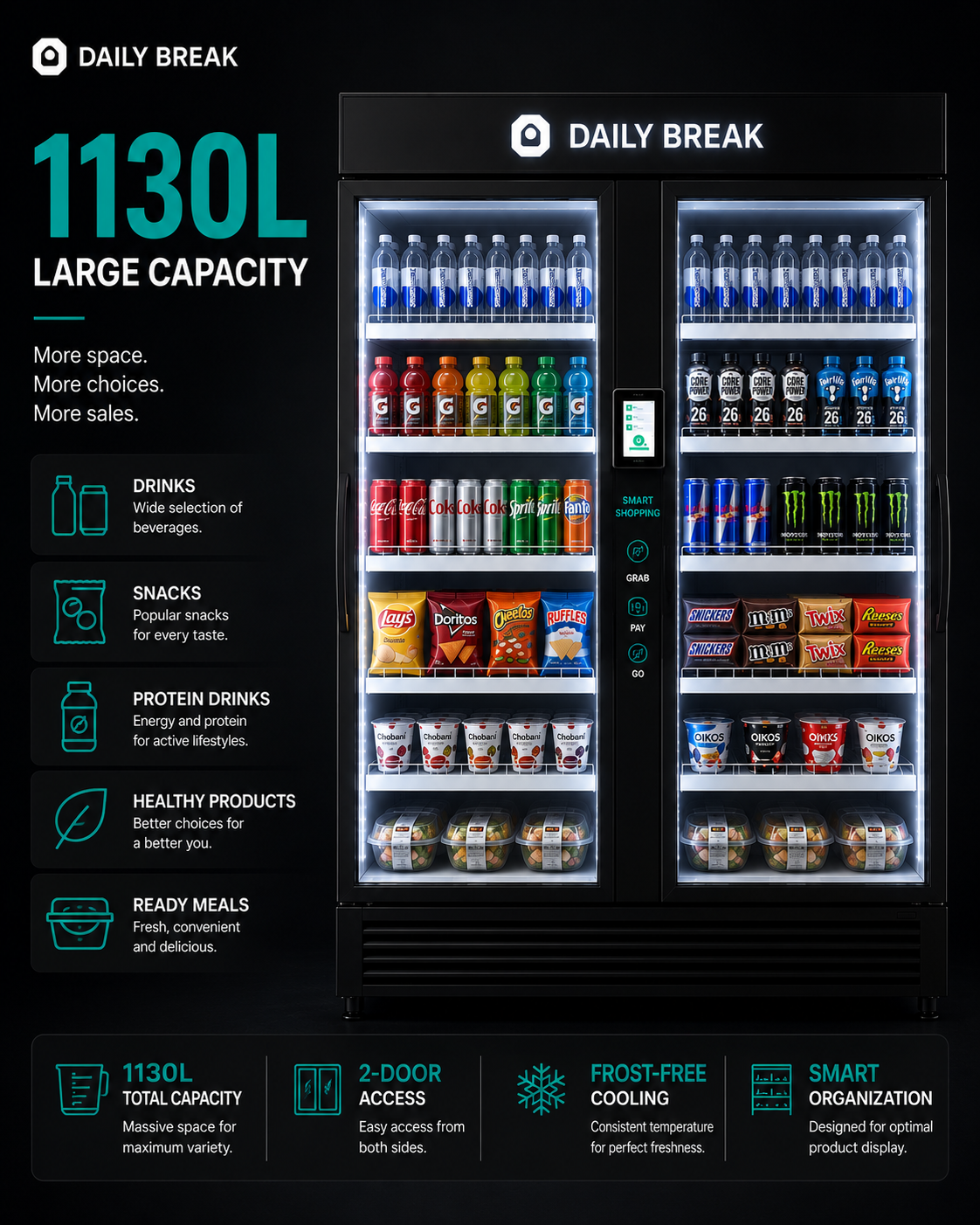 AI Smart Cooler 1130L