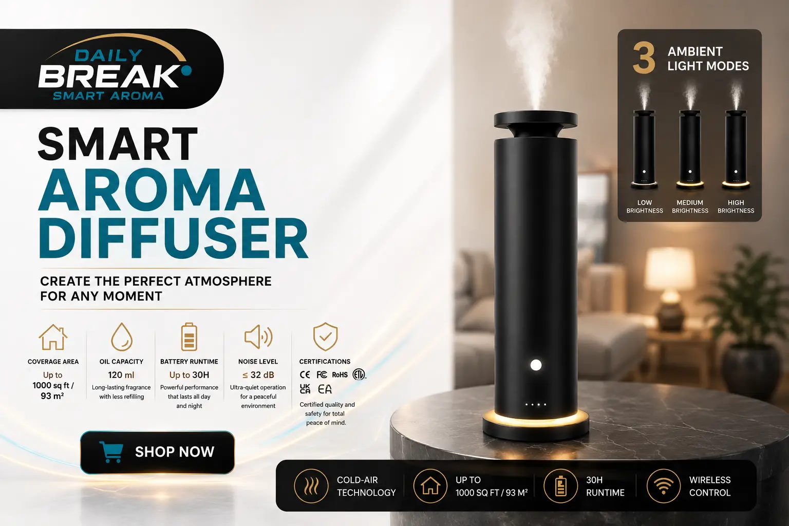 Smart Aroma Diffuser — view 1