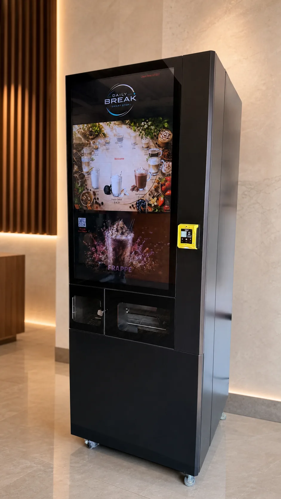 Daily Break Commercial Coffee Vending Machine with Built-In Ice Maker — view 12