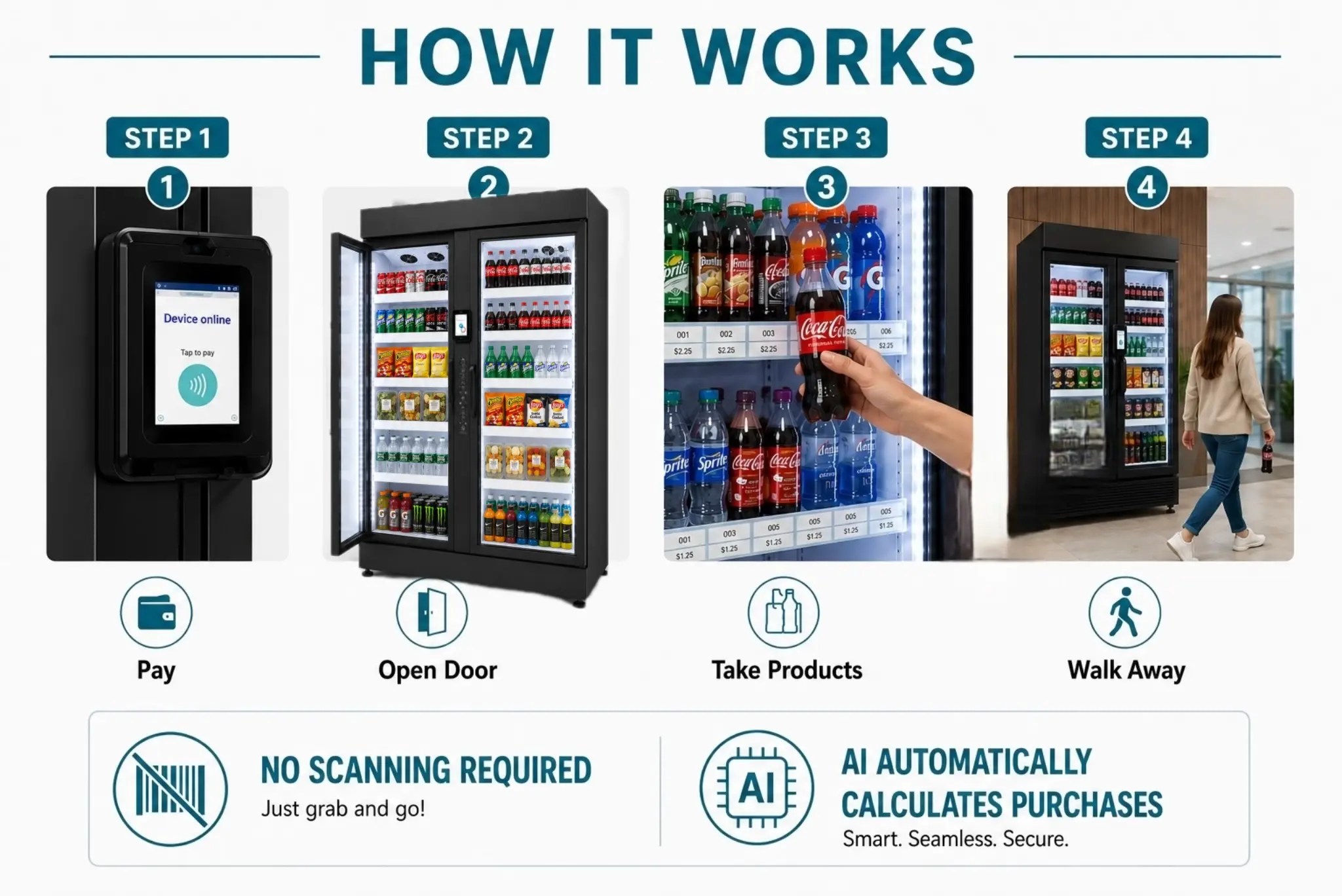 AI Smart Cooler Vending Machine – 264 Gallons (1000 L) — view 12