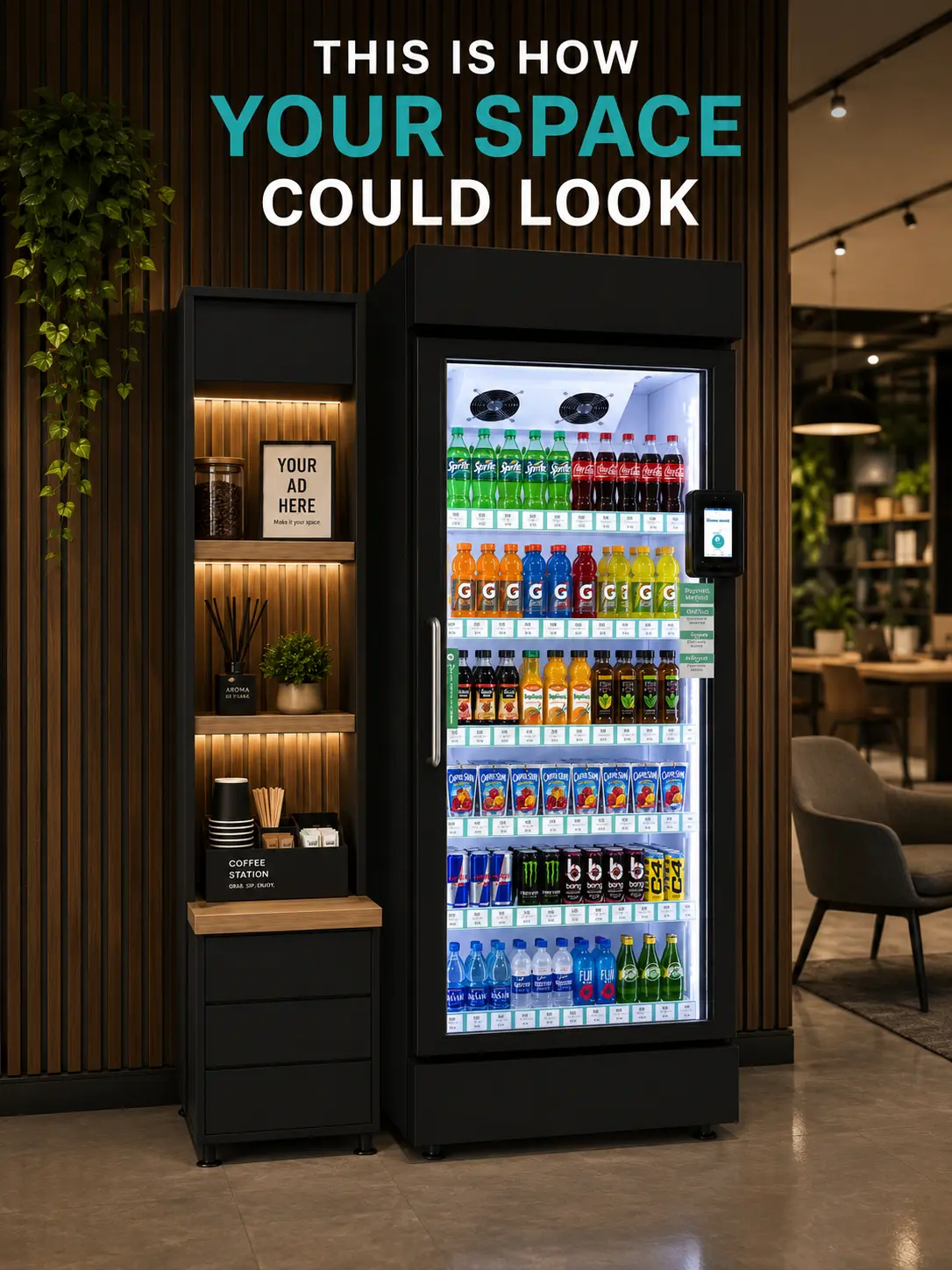 AI Smart Cooler Vending Machine – 150 Gallons (570 L) — view 16
